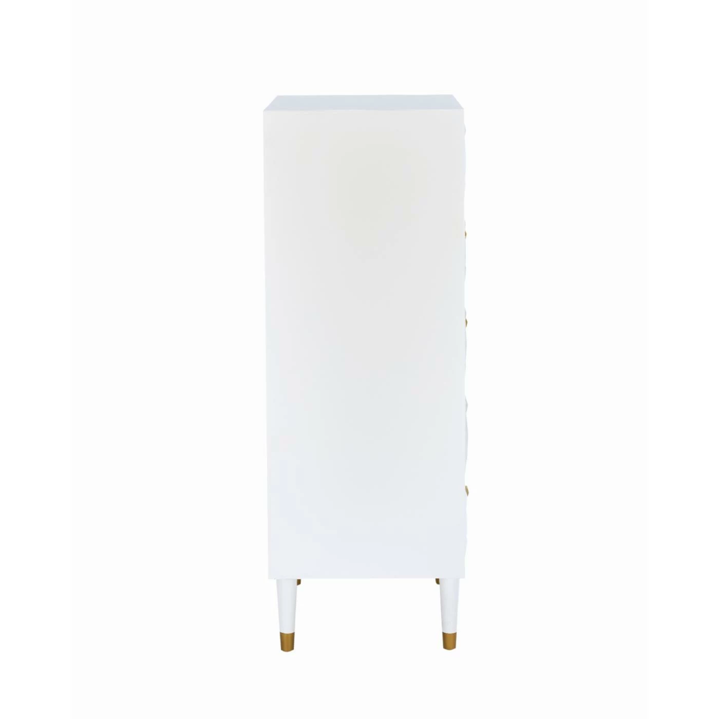 Best Sale ๐ Bedroom ๐ Dressers Linon Geo 5-Drawer ๐ Dresser - White โค๏ธ - Image 4