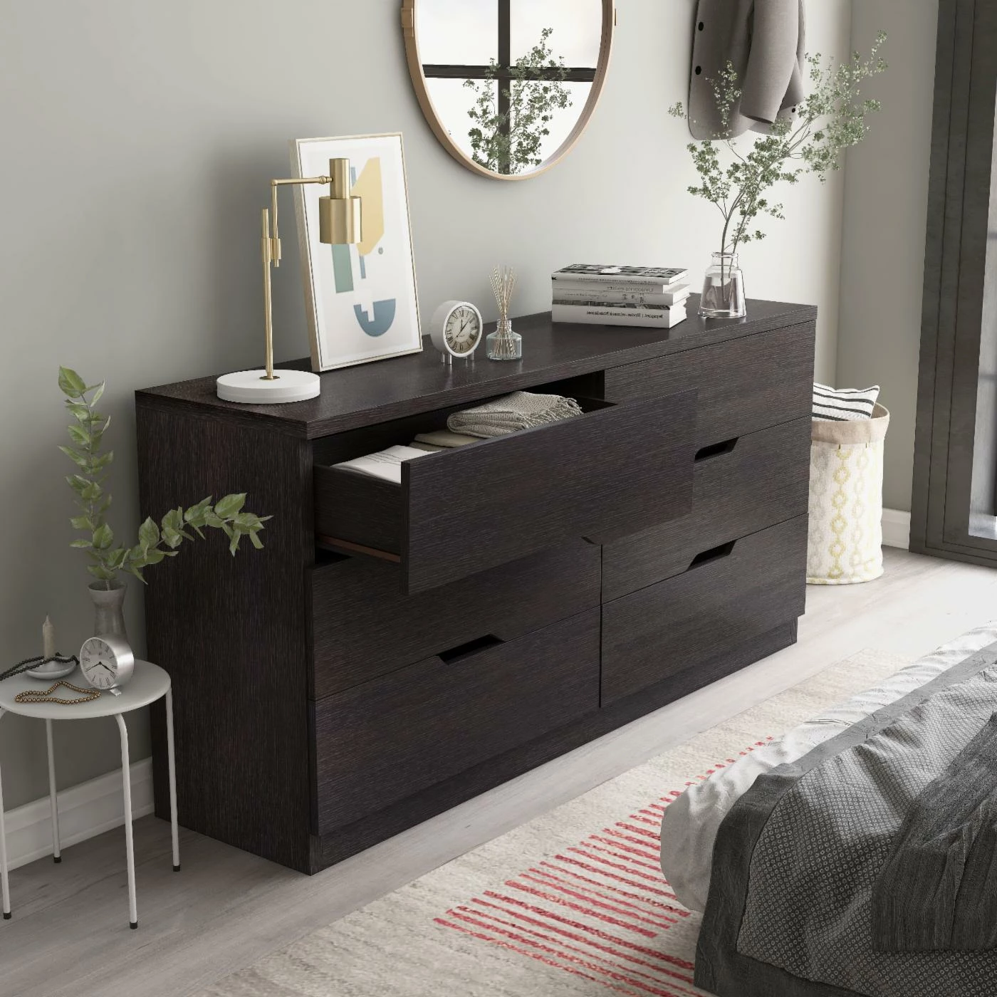 Flash Sale ๐ Dressers Furniture Of America Willeys Contemporary 6-Drawer ๐ Dresser - Red Cocoa ๐งจ - Image 6