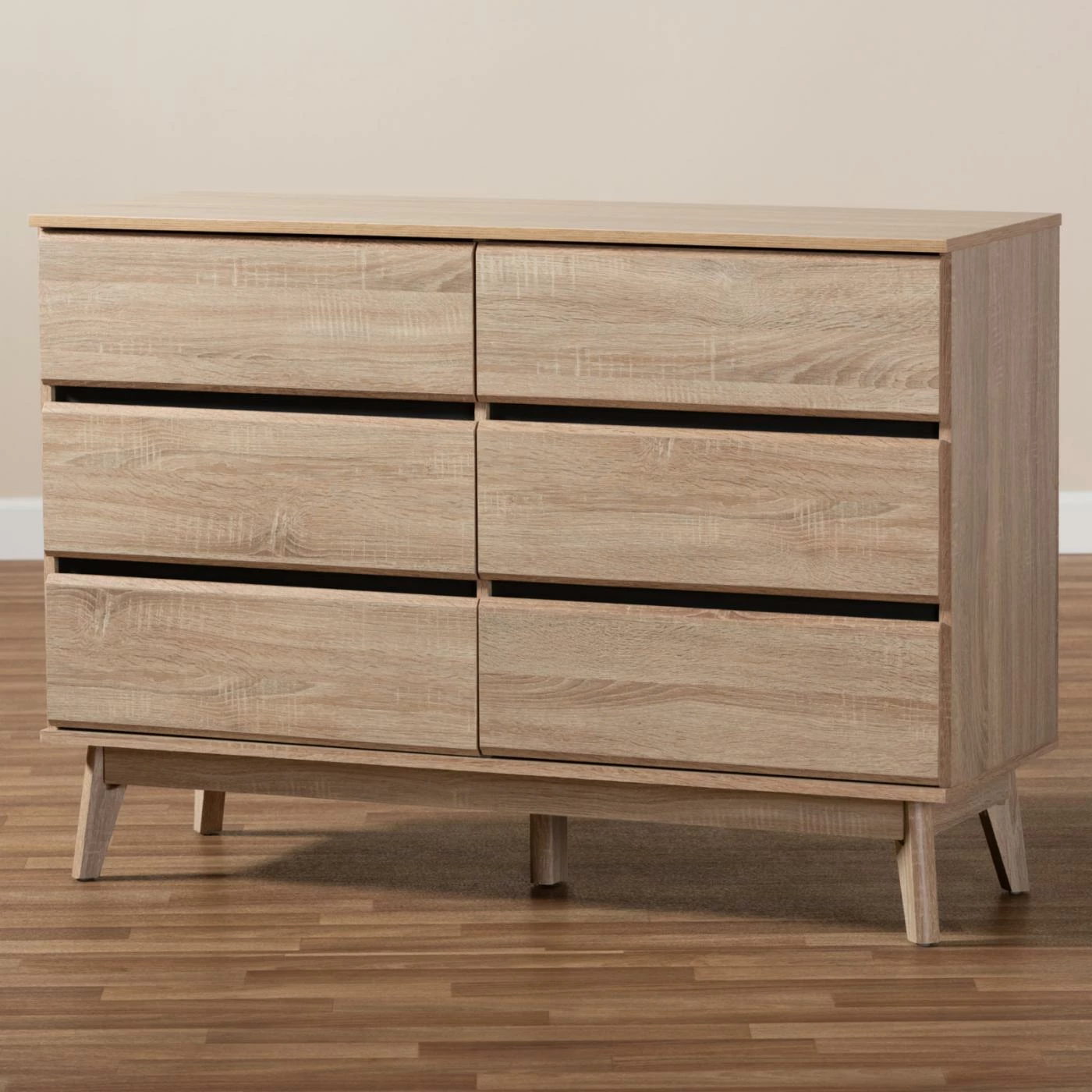 Buy ๐ฅฐ Dressers Baxton Studio Miren Mid-Century Modern 6 Drawer ๐ Dresser ๐งจ - Image 9
