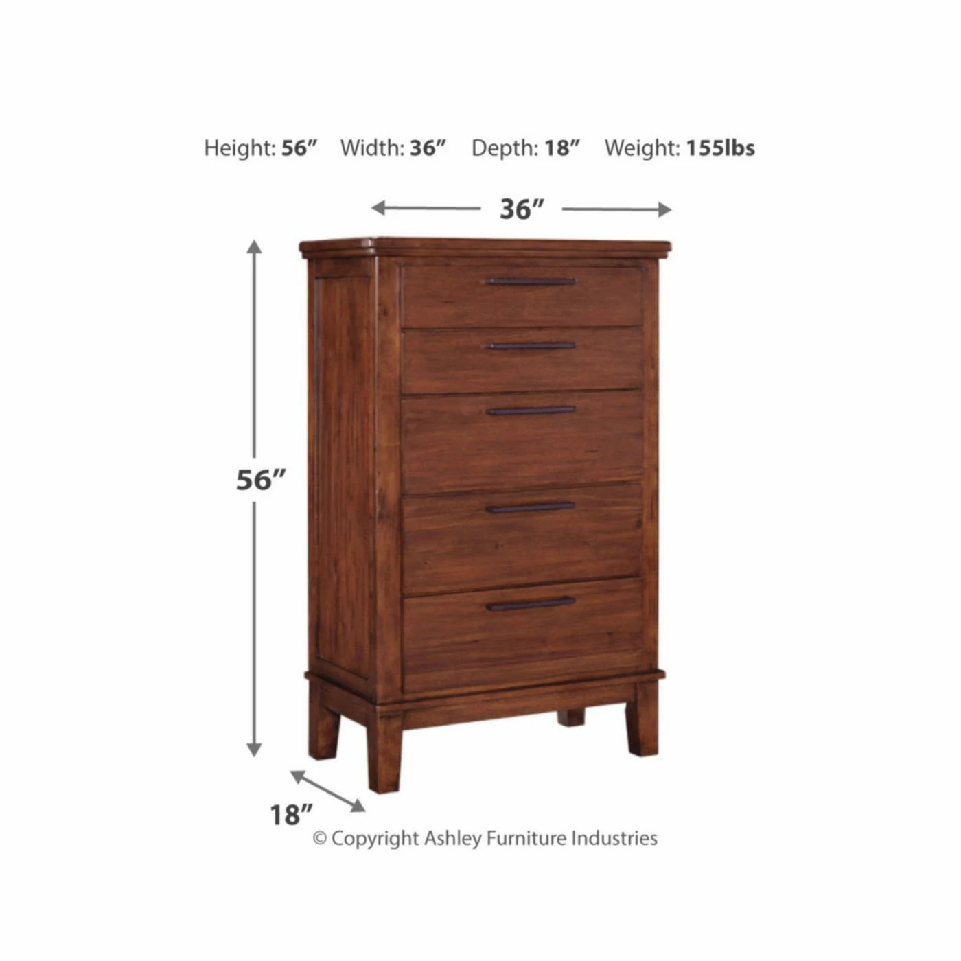 Deals π₯ Chests Signature Design By Ashley Ralene 5 Drawer Chest π₯° - Image 5