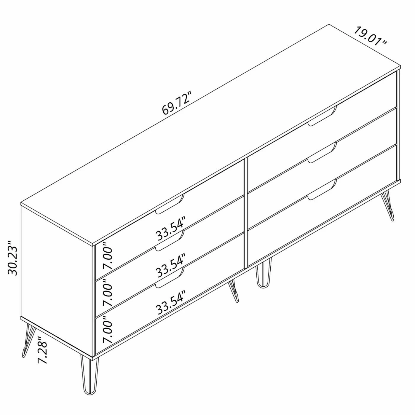 Coupon โญ Dressers Manhattan Comfort Rockefeller 6 Drawer Double ๐ Dresser ๐ - Image 10