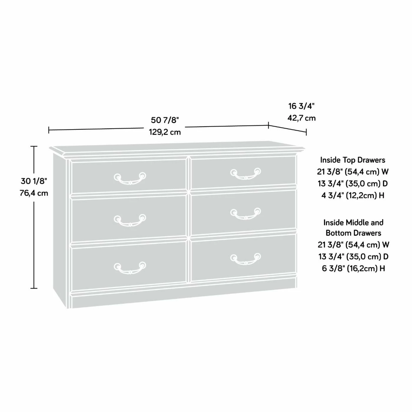 Promo ๐ Dressers Sauder Orchard Hills 6 Drawer ๐ Dresser ๐ - Image 9