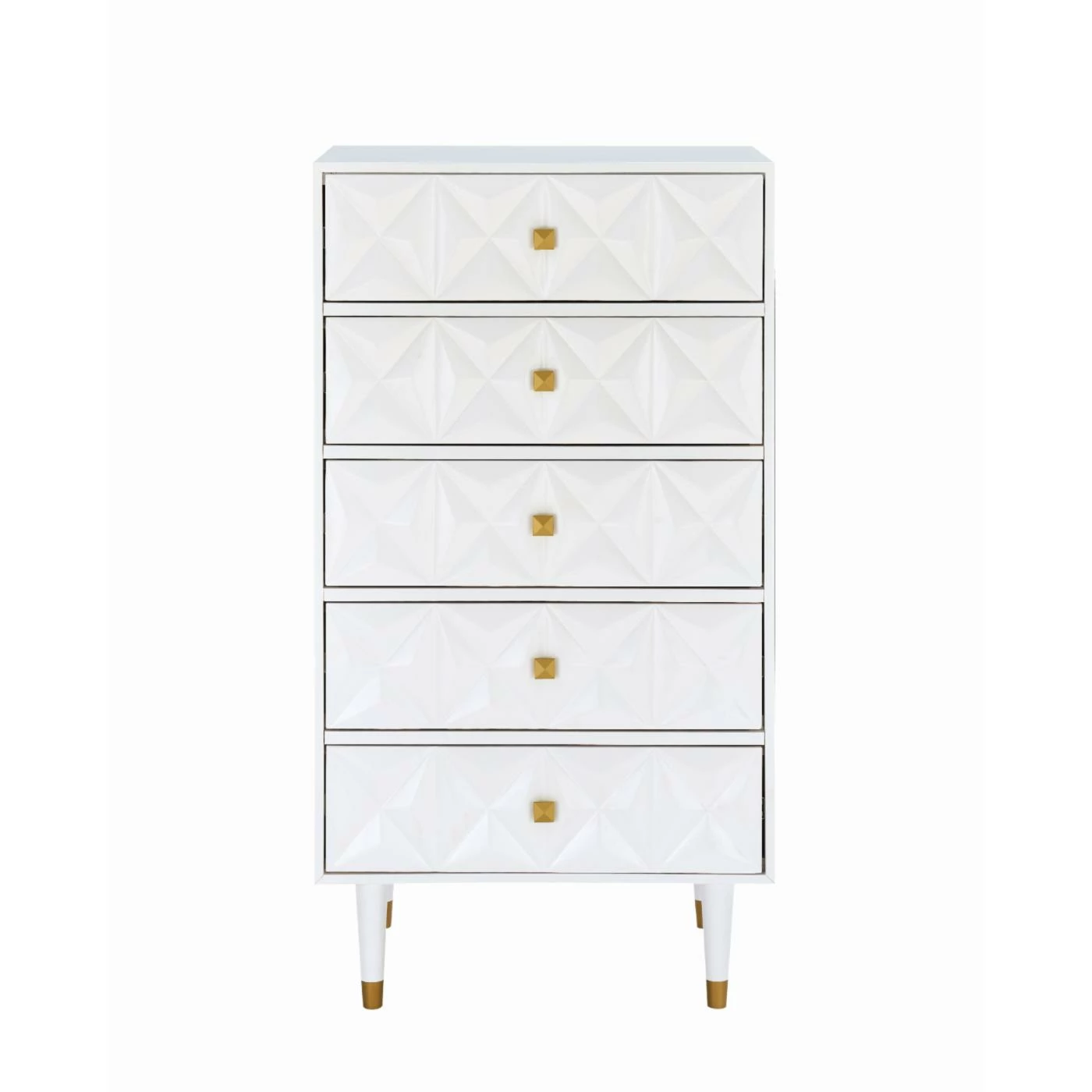 Best Sale ๐ Bedroom ๐ Dressers Linon Geo 5-Drawer ๐ Dresser - White โค๏ธ - Image 3