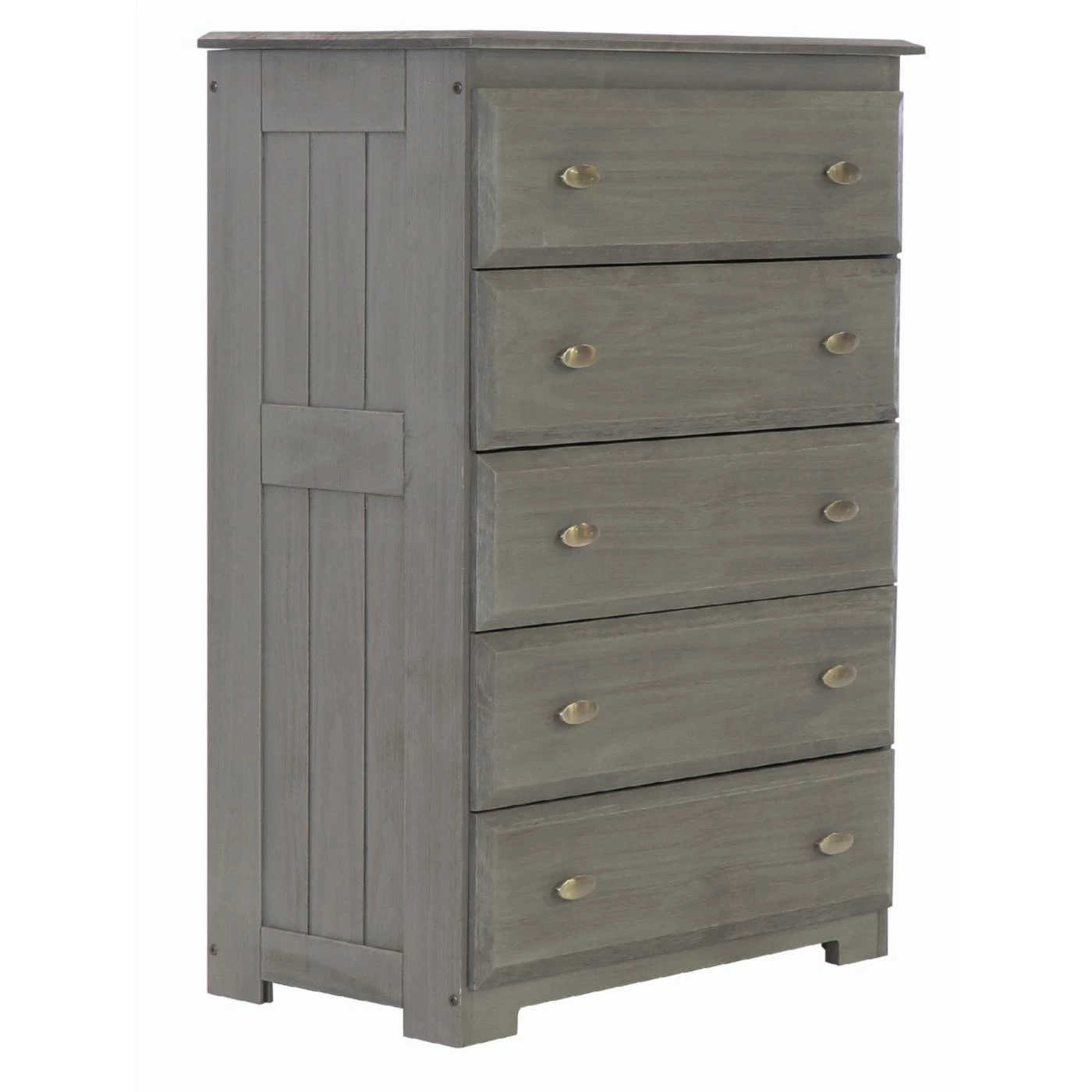 Best deal ๐ Chests OS Home And Office Furniture Solid Pine Five Drawer Chest In Charcoal Gray ๐ - Image 3