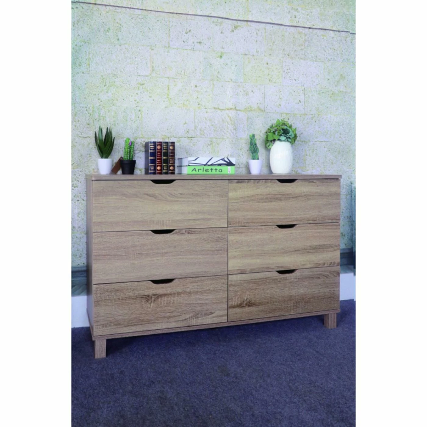 Best Sale π Dressers Benzara Commodious Brown 6 Drawer π Dresser π₯ - Image 2