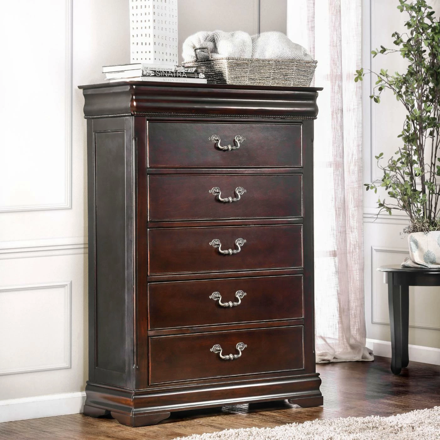 Deals ๐ Chests Furniture Of America Grand Central 5 Drawer Chest - Cherry ๐ - Image 2