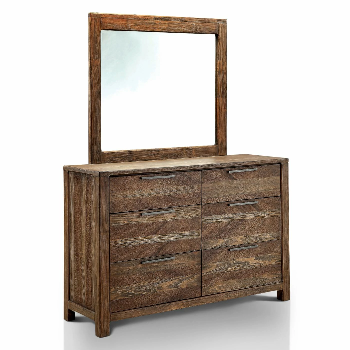 Best Pirce ๐ Bedroom ๐ Dressers Furniture Of America Ruybal Rustic 6 Drawer ๐ Dresser And Mirror Set ๐ - Image 2
