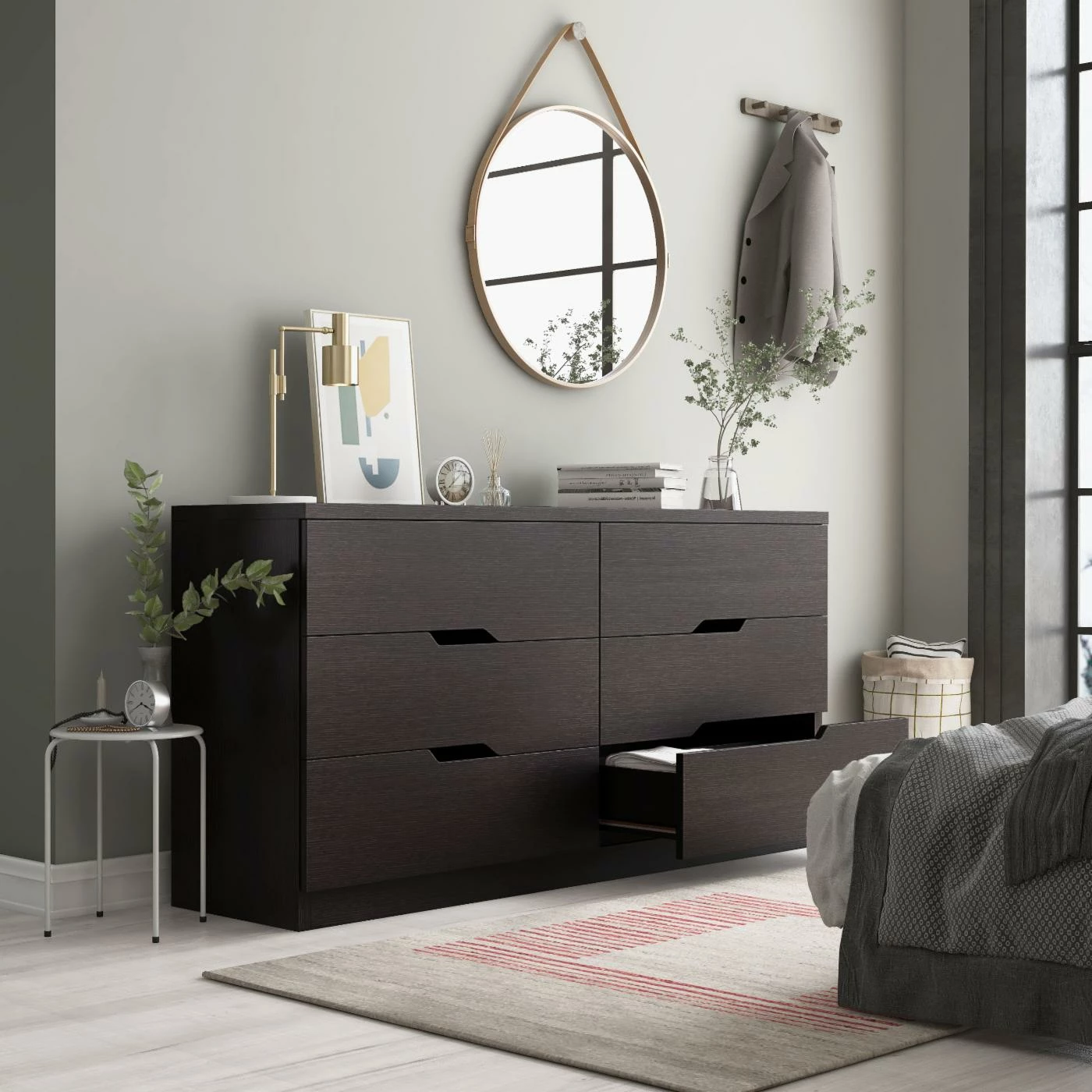 Flash Sale ๐ Dressers Furniture Of America Willeys Contemporary 6-Drawer ๐ Dresser - Red Cocoa ๐งจ - Image 2