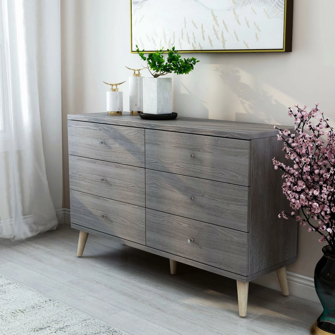 New π€© Dressers Furniture Of America Tangso 6-drawer π Dresser β - Image 2