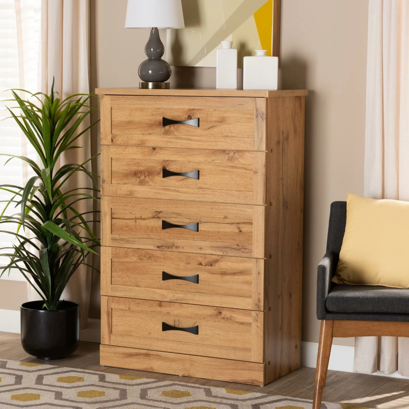 Best deal π Baxon Studio π Dressers Baxton Studio Colburn 5 Drawer Bedroom Chest π― - Image 2