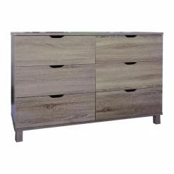 Best Sale 🎁 Dressers Benzara Commodious Brown 6 Drawer 👗 Dresser 🔥