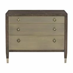 Hot Sale 🎉 Bachelors Chests Bernhardt Clarendon 3 Drawer Metal Wrapped Bachelors Chest 🎁
