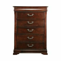 Deals 🎉 Chests Furniture Of America Grand Central 5 Drawer Chest - Cherry 🛒