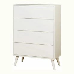 Brand new 🎉 Chests Furniture Of America Stewart I 4-Drawer Mid-Century Chest 🔔