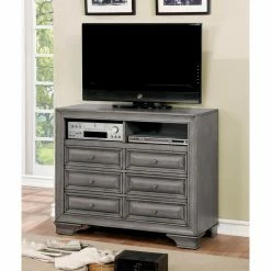 Coupon 🔥 Media Chests & 👗 Dressers Furniture Of America Damien Wooden 6 Drawer Media Chest ⌛