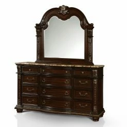 Cheap 🎁 Bedroom 👗 Dressers Furniture Of America Daphne Traditional 12 Drawer 👗 Dresser And Mirror Set 🌟