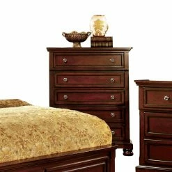 Best Sale 🛒 Chests Furniture Of America Birkholtz 5 Drawer Chest - Dark Cherry 🥰