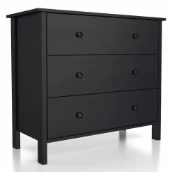 Cheapest 😍 Bedroom 👗 Dressers Furniture Of America Unionville Transitional 3-Drawer 👗 Dresser - Black 🔥