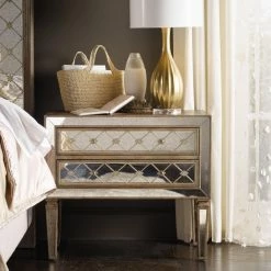 New 🌟 Bachelors Chests Hooker Furniture Sanctuary 2-Drawer Mirrored Bachelors Chest 🔔