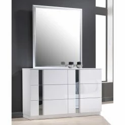 Best Sale 🤩 J&M Furniture 👗 Dressers J&M Furniture Palermo 6 Drawer 👗 Dresser And Mirror ⭐