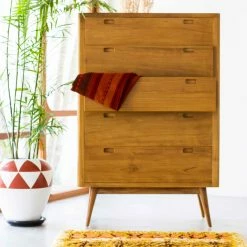 Best Pirce 😀 Chests Harmonia Living Fifties 5 Drawer Tower 👗 Dresser ✨