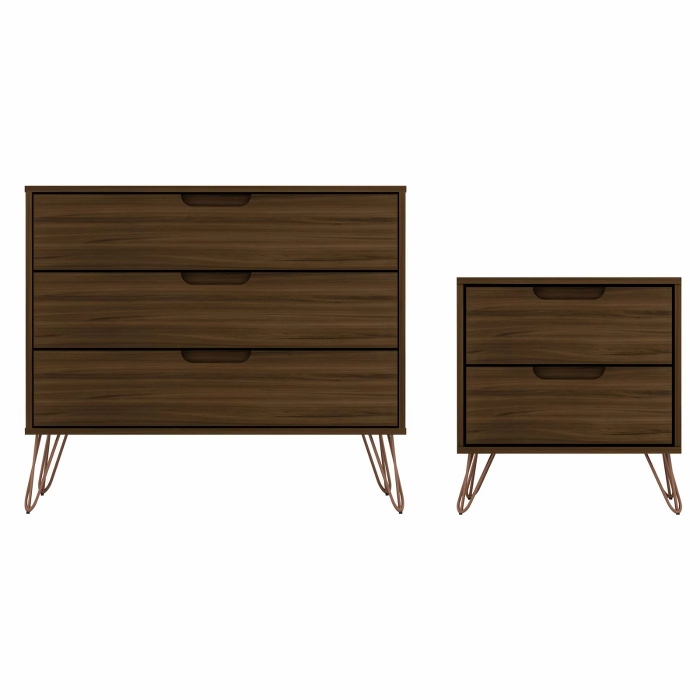 New 😀 Dresser Set Manhattan Comfort Rockefeller 3 Drawer 👗 Dresser And 2 Drawer Nightstand 🌟