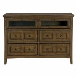 Best deal 🎁 Media Chests & 👗 Dressers Magnussen Bay Creek Relaxed Traditional Toasted Nutmeg Media Chest ⌛