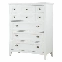 Wholesale ⭐ Chests Magnussen Heron Cove Relaxed Traditional Soft White 5 Drawer Chest 😉