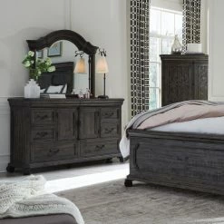 Best reviews of 👏 Bedroom 👗 Dressers Magnussen Bellamy Traditional Peppercorn 8 Drawer 👗 Dresser With Optional Mirror 😀