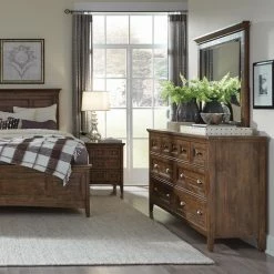 Hot Sale ✔️ Dressers Magnussen Bay Creek Relaxed Traditional Toasted Nutmeg 7 Drawer 👗 Dresser With Optional Mirror 💯