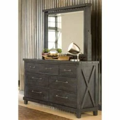 Promo 🎉 Dressers Modus Yosemite Solid Wood 👗 Dresser With Optional Mirror - Cafe 💯