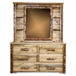 Outlet 🎉 Dressers Montana Woodworks Glacier Country 6-Drawer 👗 Dresser With Optional Mirror ⌛