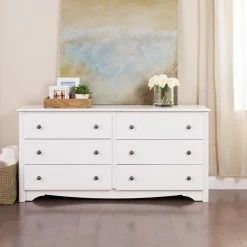 Discount 🎁 Dressers Prepac Monterrey 6-Drawer 👗 Dresser 😀
