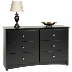 Brand new ❤️ Dressers Prepac Sonoma 6-Drawer 48in 👗 Dresser - Black 🤩