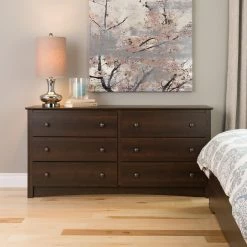 Best Sale ๐ฅฐ Dressers Prepac Fremont 6-Drawer ๐ Dresser - Espresso ๐