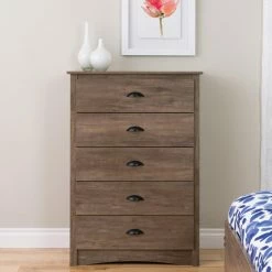 Best Sale 🧨 Chests Prepac Salt Spring 5 Drawer Chest 🎉
