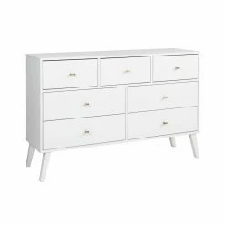 Outlet 🛒 Dressers Prepac Milo Mid-Century Modern 7 Drawer 👗 Dresser ⭐