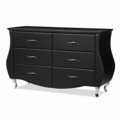Cheap 🔥 Dressers Baxton Studio Enzo 6 Drawer Faux Leather 👗 Dresser ⌛