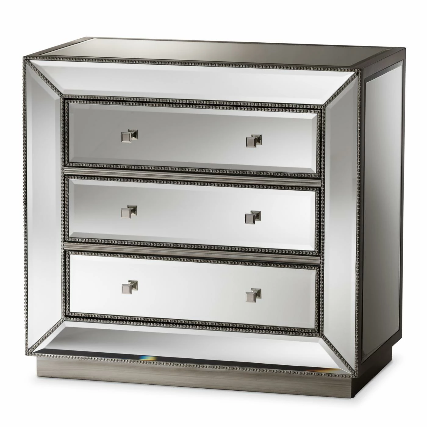 Coupon β¨ Chests Baxton Studio Edeline Mirrored 3-Drawer Chest π§¨