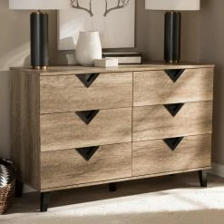 Outlet ❤️ Dressers Baxton Studio Wales 6 Drawer 👗 Dresser 🧨