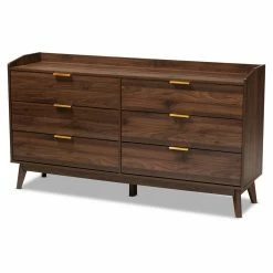 Promo ⭐ Dressers Baxton Studio Lena 6 Drawer Wood 👗 Dresser 💯
