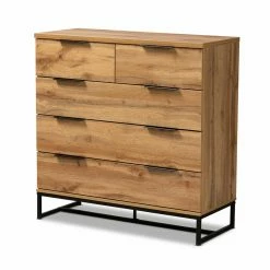 Coupon 🎉 Baxon Studio Bedroom 👗 Dressers Baxton Studio Franklin 5 Drawer Bedroom Chest 🧨