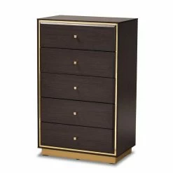 Deals ❤️ Baxon Studio 👗 Dressers Baxton Studio Cormac 5-Drawer Storage Chest ✨