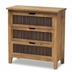 Best deal โค๏ธ Baxon Studio ๐ Dressers Baxton Studio Clement 3 Drawer Bedroom Chest โค๏ธ