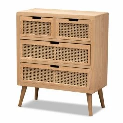 Promo ✨ Baxon Studio 👗 Dressers Baxton Studio Alina 4-Drawer Bedroom Chest ✨